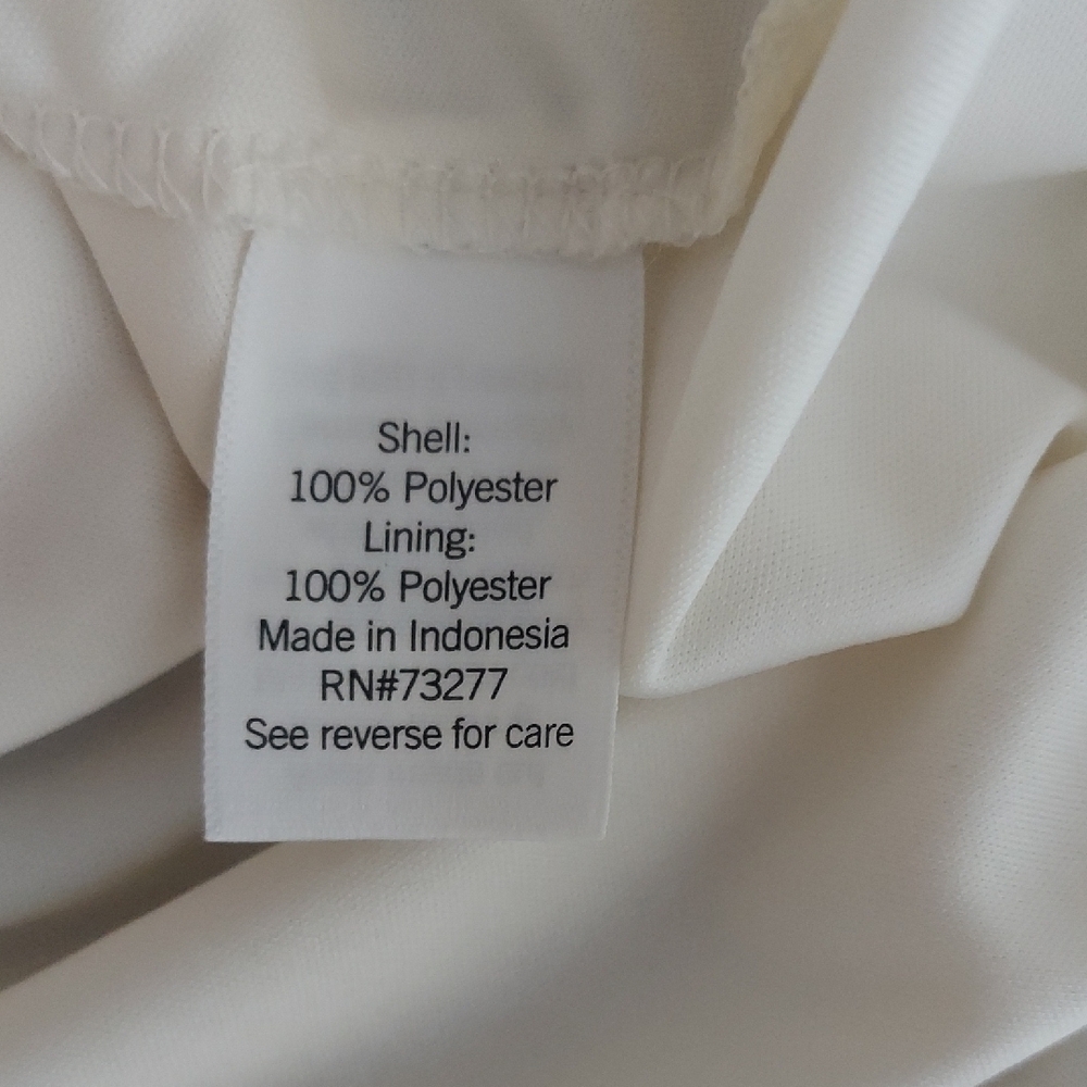 Nine West Button Front Ruffle Hem Dress In Ivory Swirl Pattern Size Small - Picture 9 of 10
